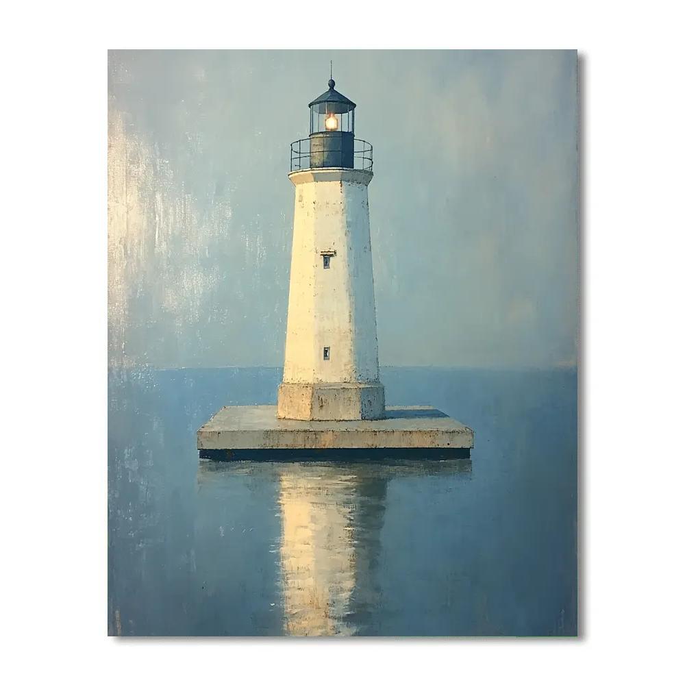 Magritte Inspired Silent Lighthouse Numbered painting kits