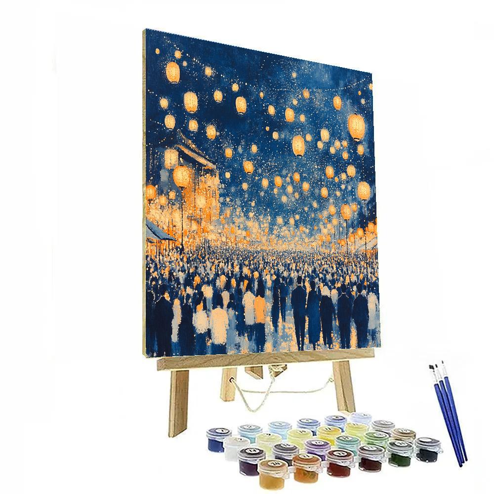 Georges Seurat Inspired Lunar Festival Painting by numbers kit