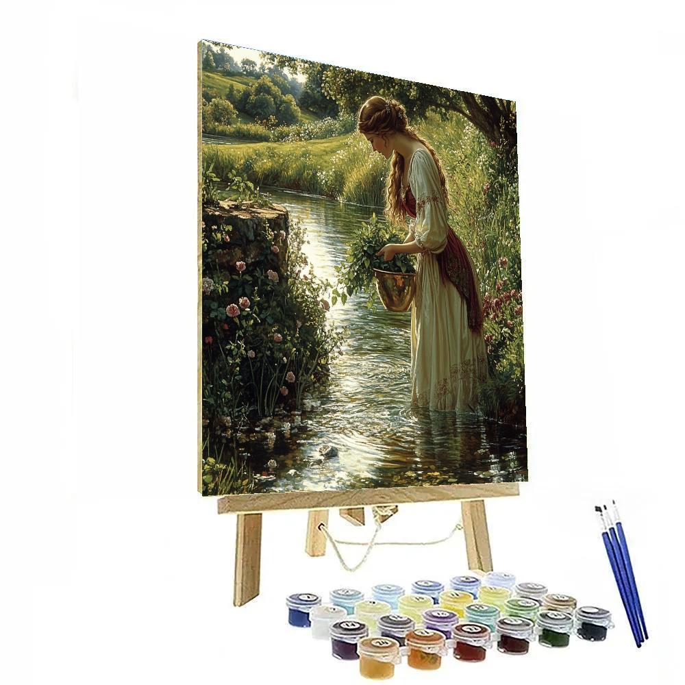 John Everett Millais Inspired Forest Nymph Number painting