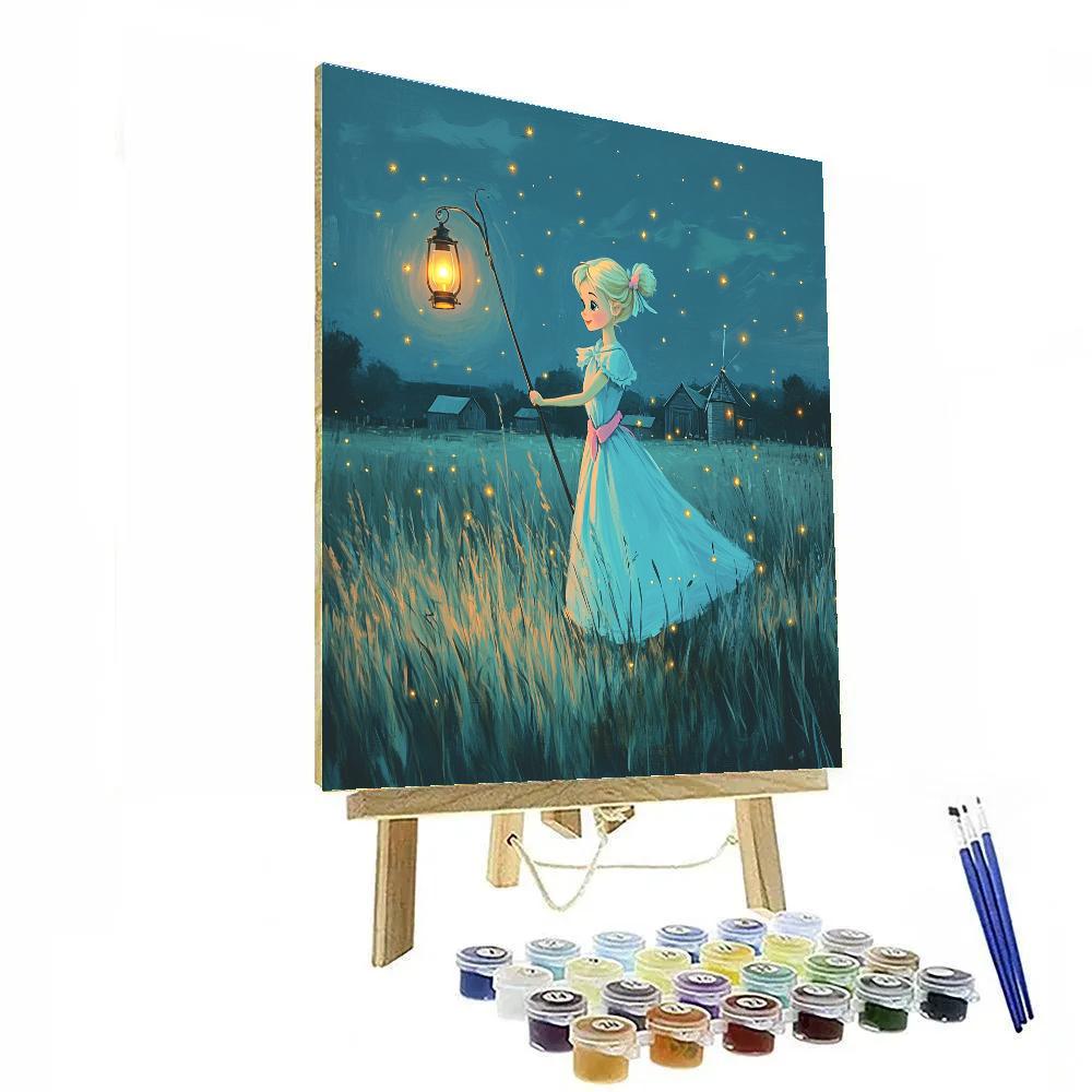 Bo Peep Lantern Field Search Disney Inspired Paint by numbers art