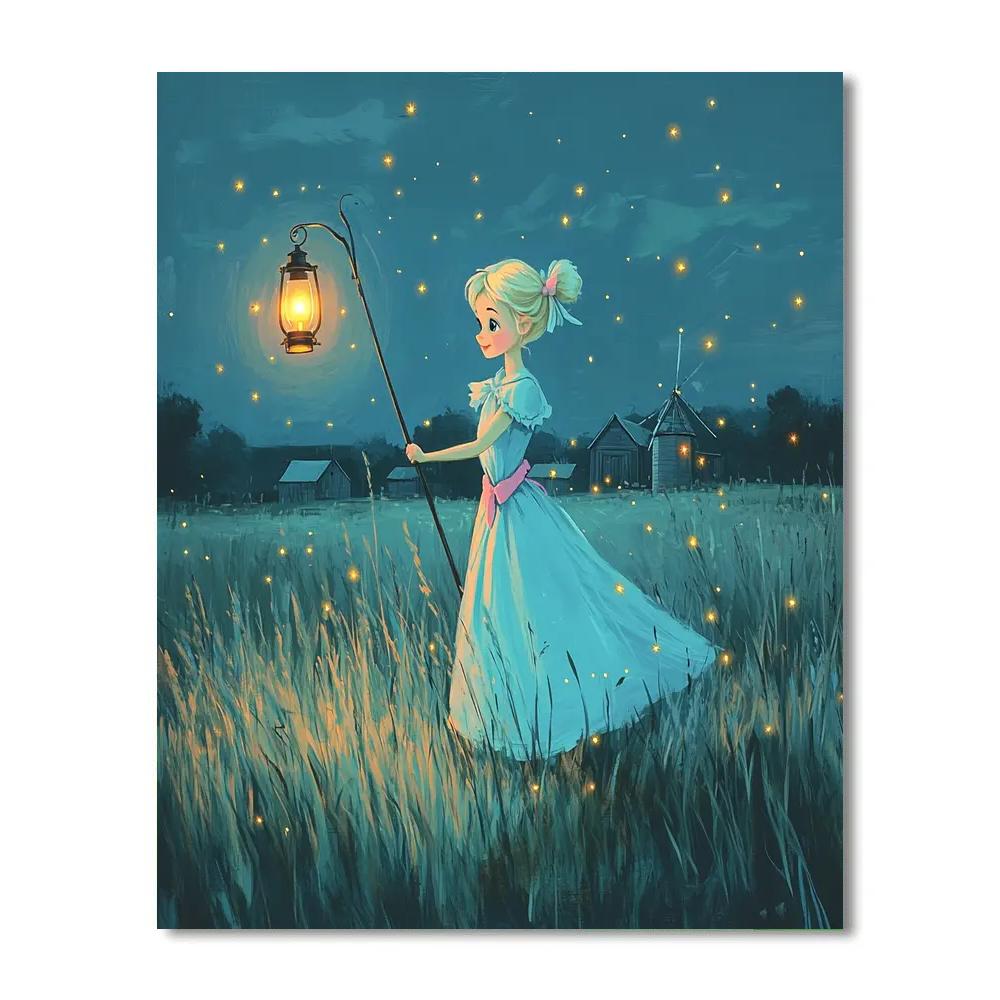Bo Peep Lantern Field Search Disney Inspired Paint by numbers art