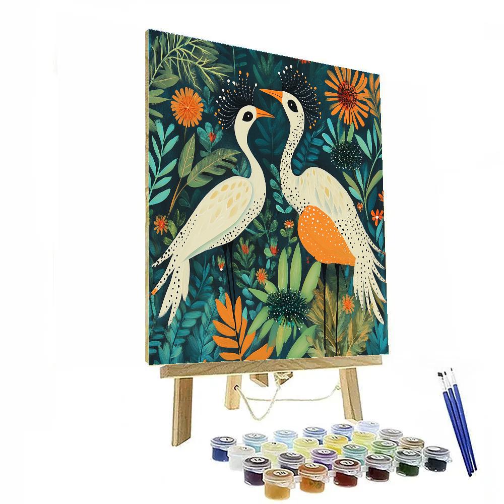 Henri Rousseau Inspired Parade Of Birds paint by number