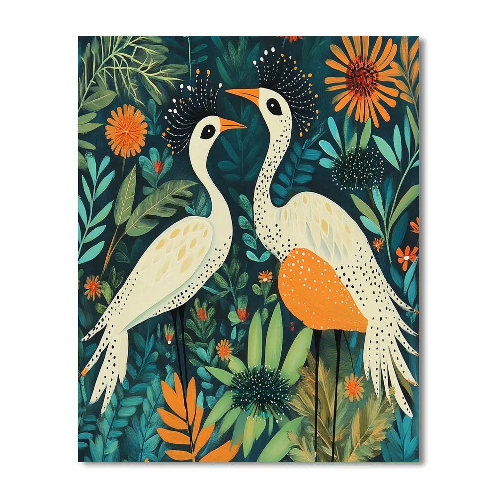 Henri Rousseau Inspired Parade Of Birds paint by number