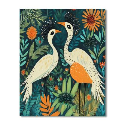 Henri Rousseau Inspired Parade Of Birds paint by number