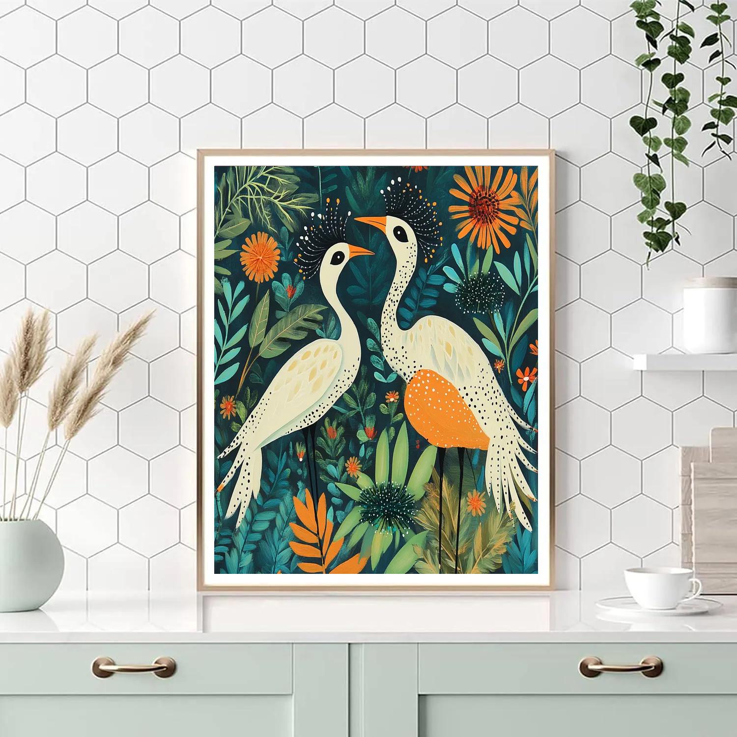 Henri Rousseau Inspired Parade Of Birds paint by number