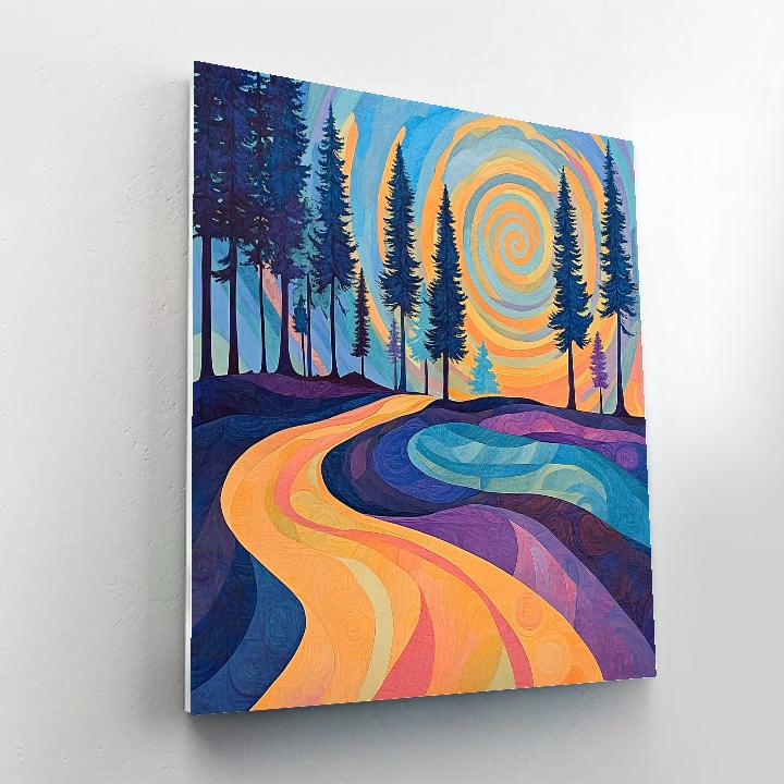 Wassily Kandinsky Inspired Aurora Forest Painting by numbers kit