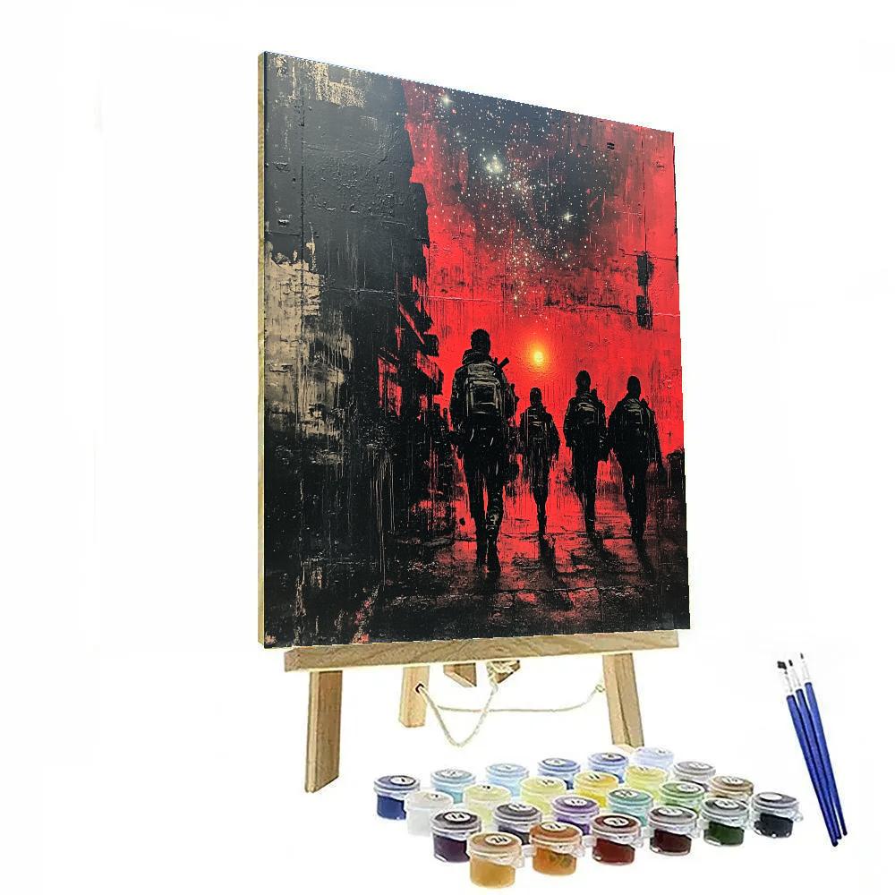 Banksy Inspired Starlit Protest Painting by numbers kit
