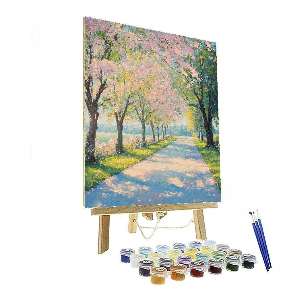 Claude Monet Inspired Blossom Lane Number painting