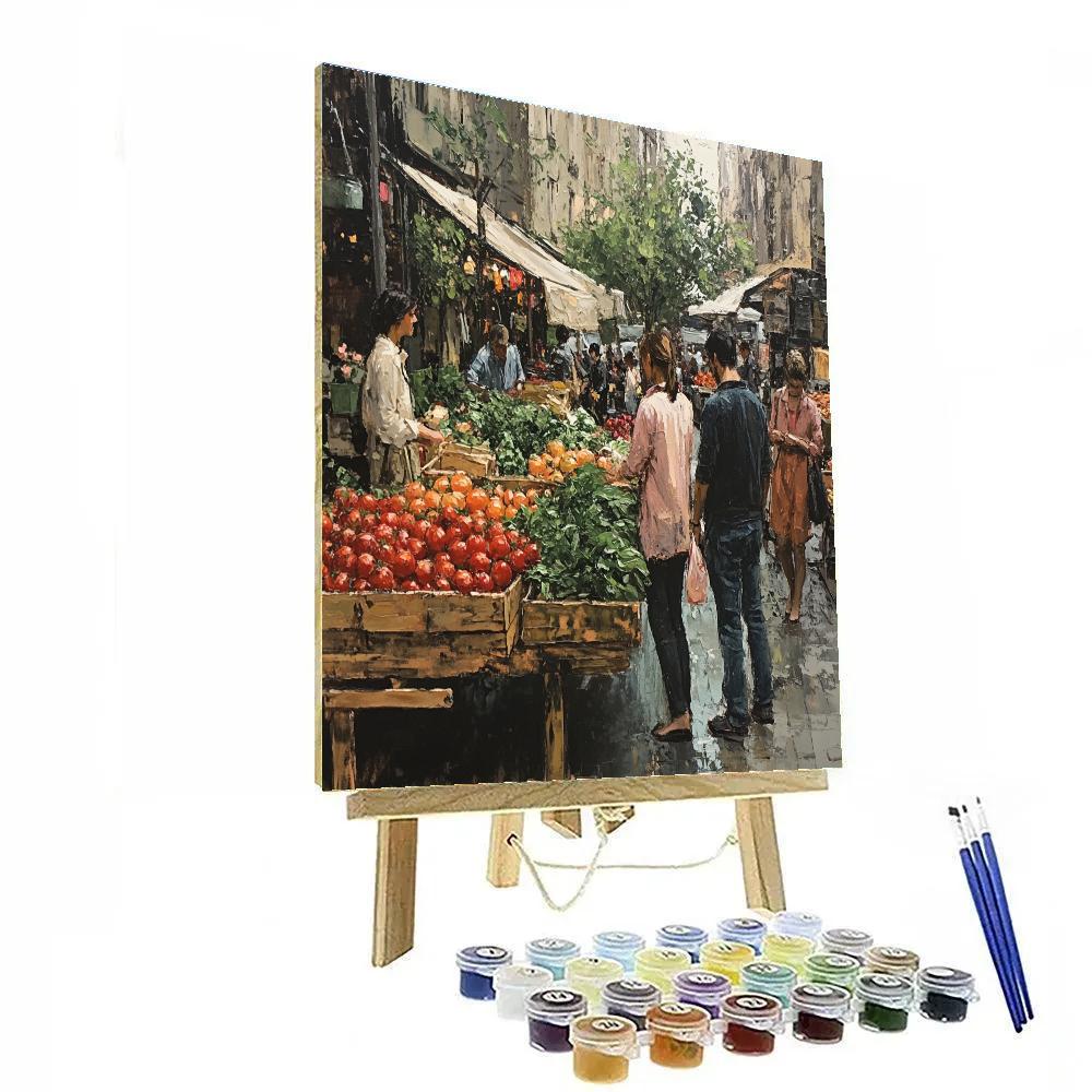 Edouard Manet Inspired Morning Market DIY paint by numbers