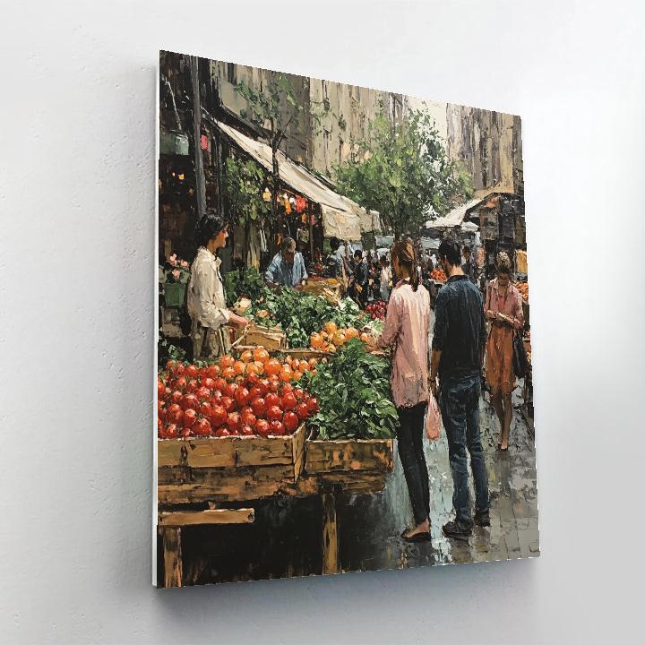 Edouard Manet Inspired Morning Market DIY paint by numbers