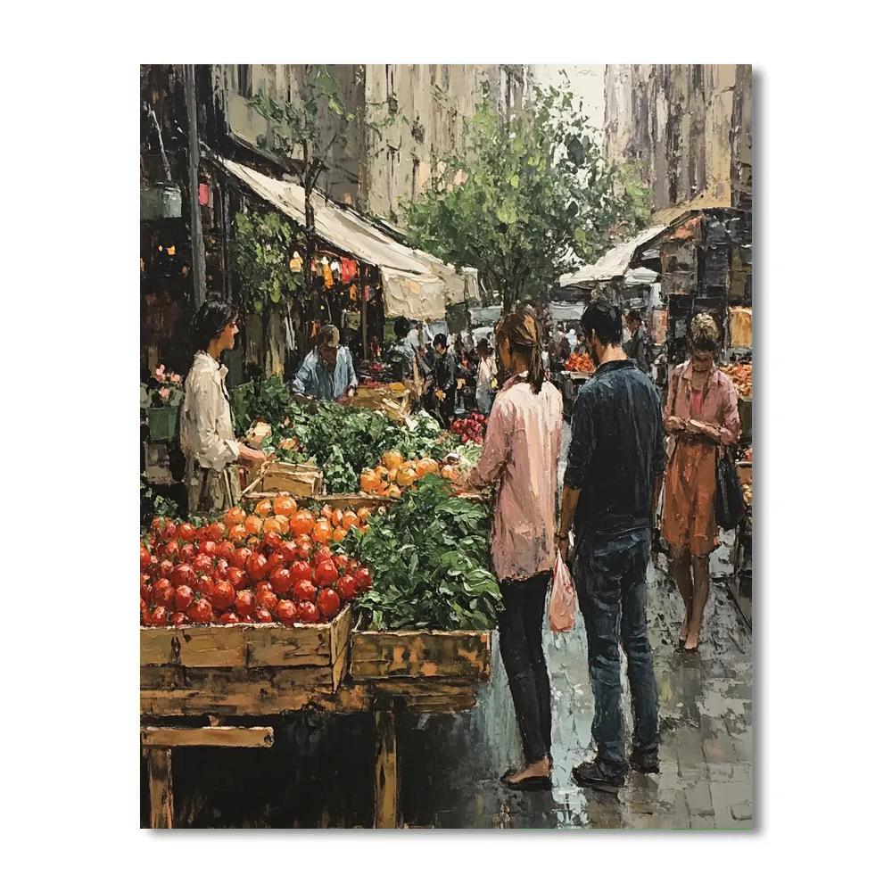 Edouard Manet Inspired Morning Market DIY paint by numbers