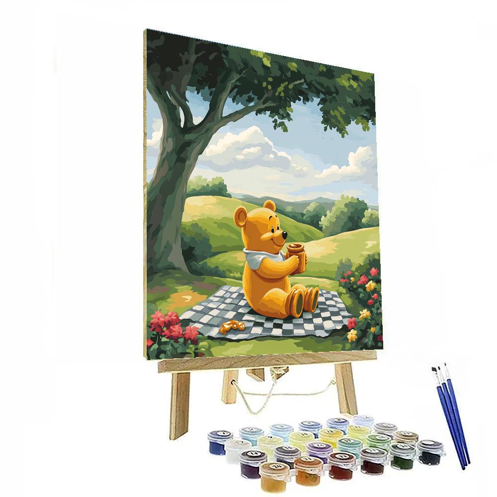 Winnie The Pooh Hundred Acre Honey Picnic Disney Inspired Paint by numbers kits