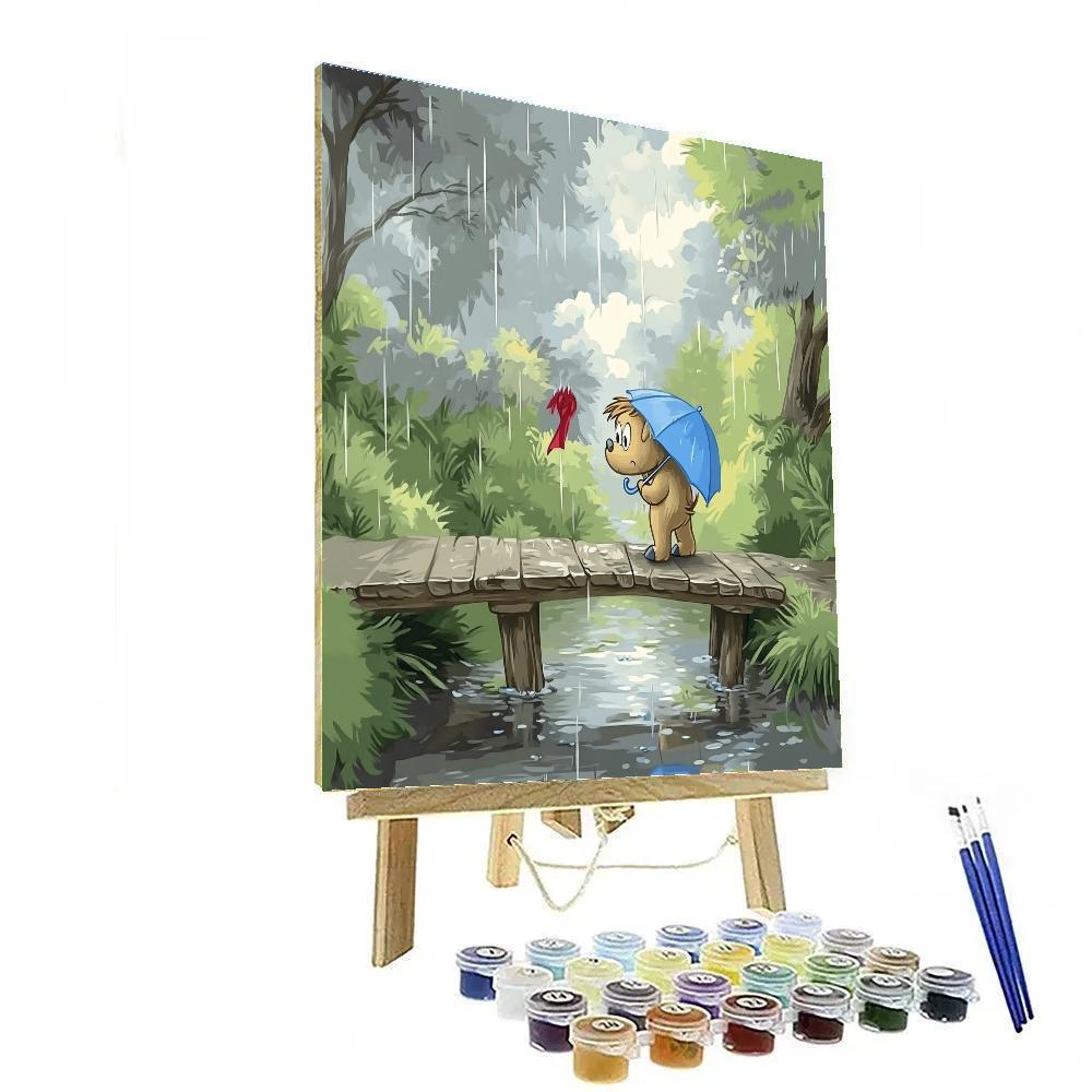 Eeyore Rainy Bridge Reflection Disney Inspired DIY paint by numbers