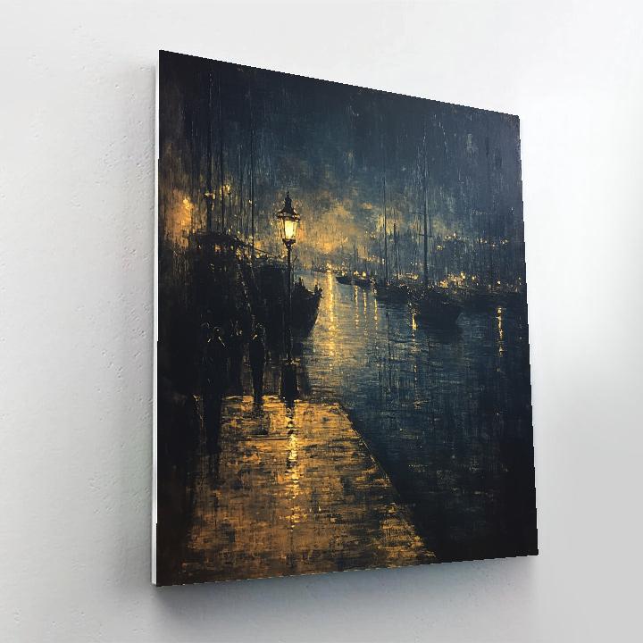 Rembrandt Inspired Old Harbour At Night painting number kit