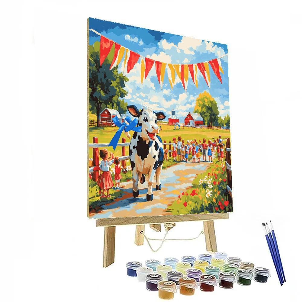 Clarabelle Cow Country Fair Parade Disney Inspired Number painting
