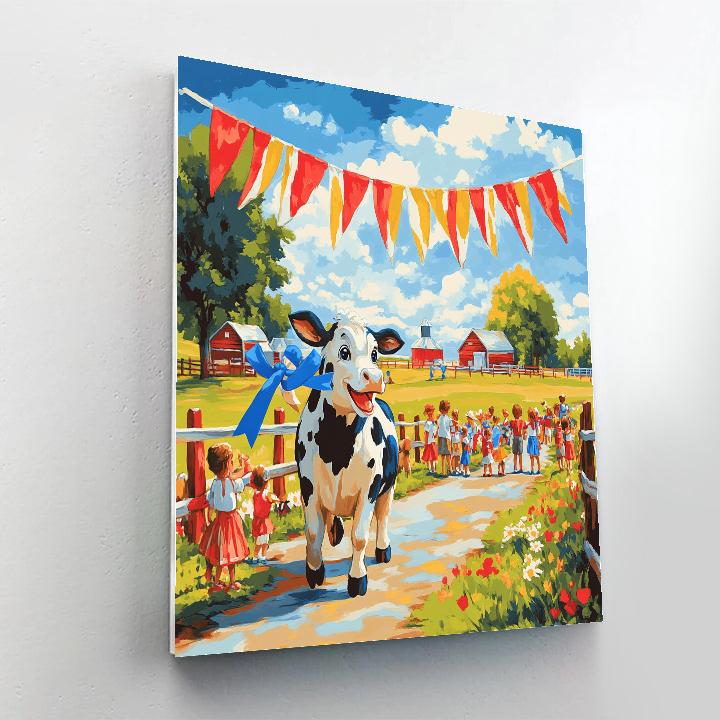 Clarabelle Cow Country Fair Parade Disney Inspired Number painting