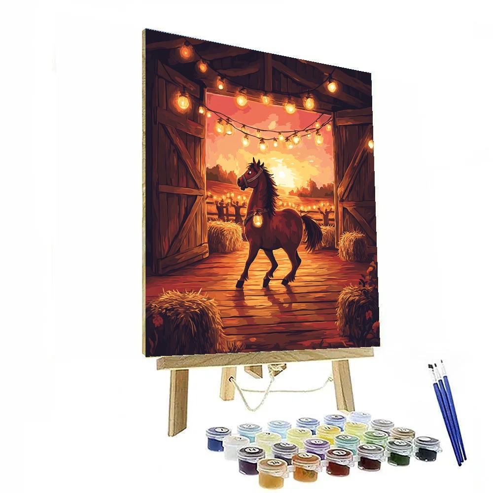 Horace Horsecollar Barnyard Hoedown Disney Inspired Painting by numbers kit