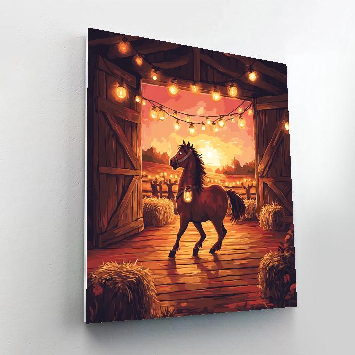 Horace Horsecollar Barnyard Hoedown Disney Inspired Painting by numbers kit