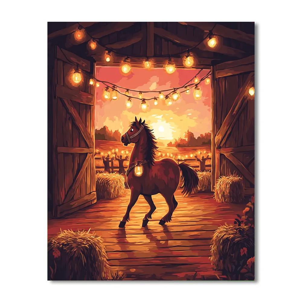 Horace Horsecollar Barnyard Hoedown Disney Inspired Painting by numbers kit