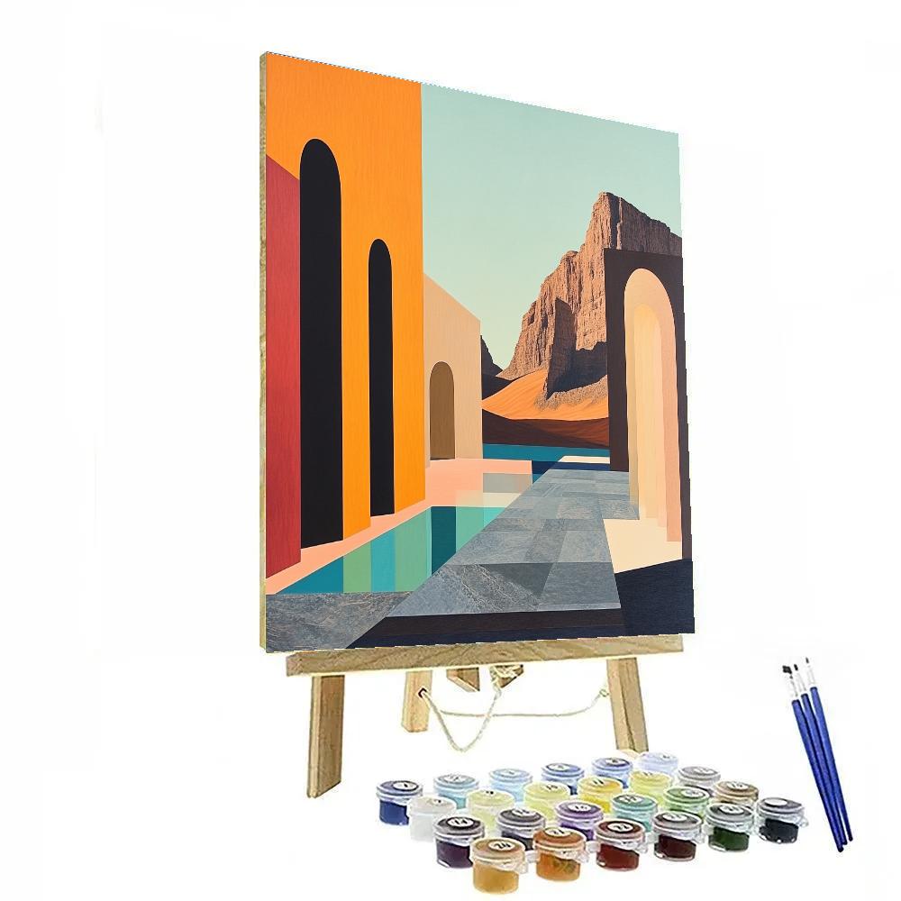 Salvador Dali Inspired Folding City painting number kit