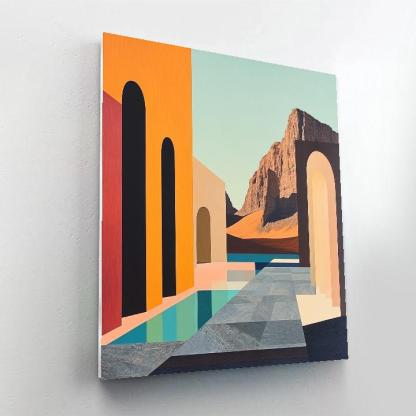 Salvador Dali Inspired Folding City painting number kit