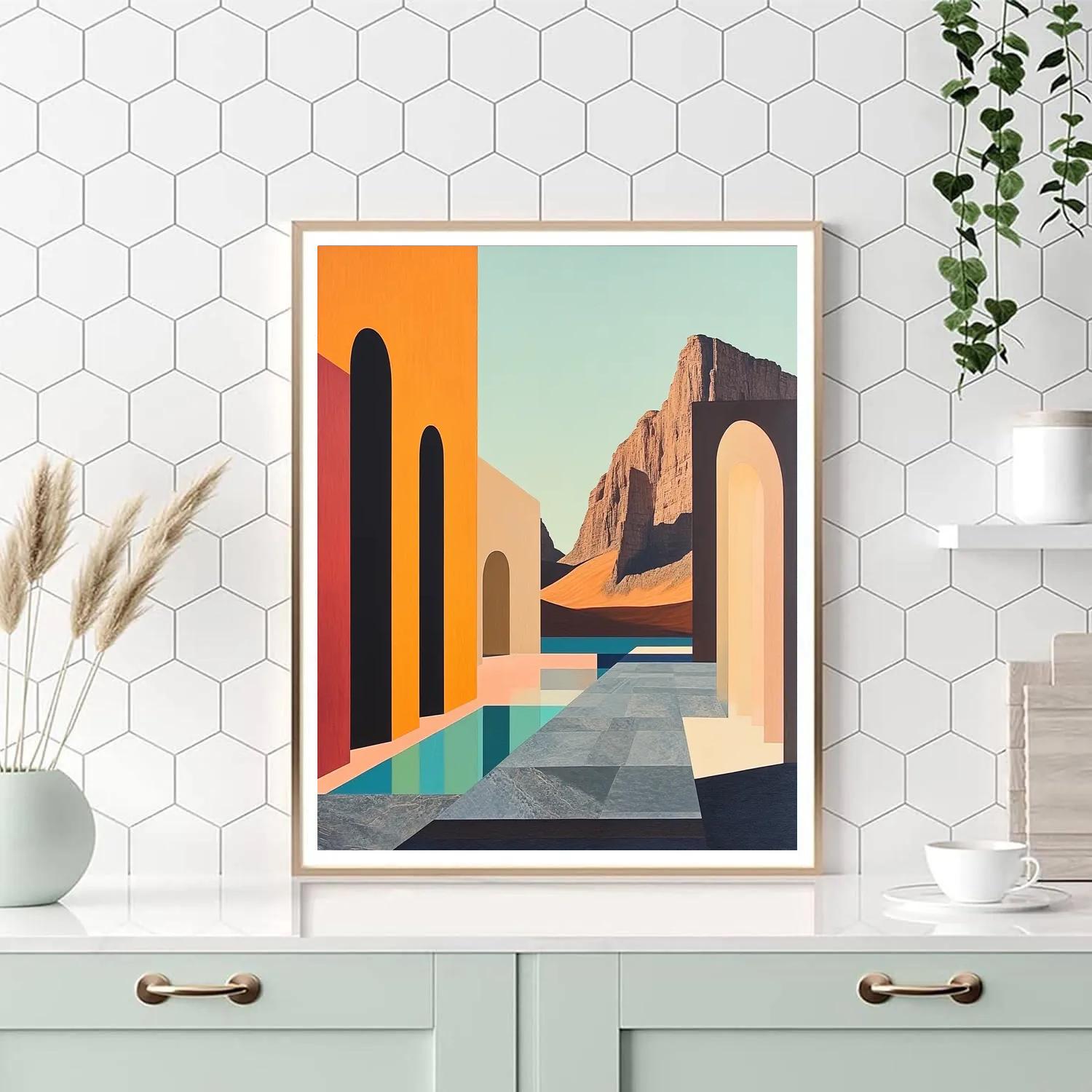 Salvador Dali Inspired Folding City painting number kit