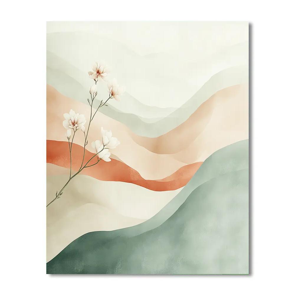 Georgia OKeeffe Inspired Desert Bone And Bloom paint by color