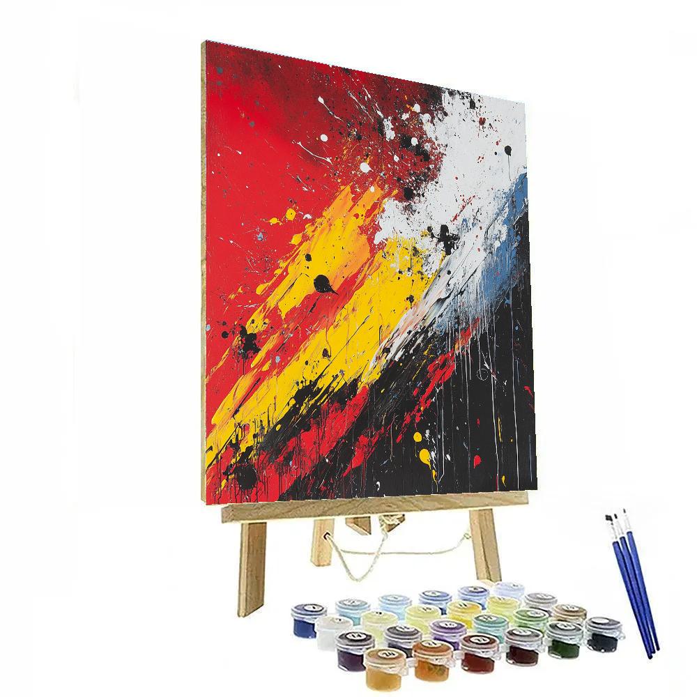 Jackson Pollock Inspired Electric Sky Number painting