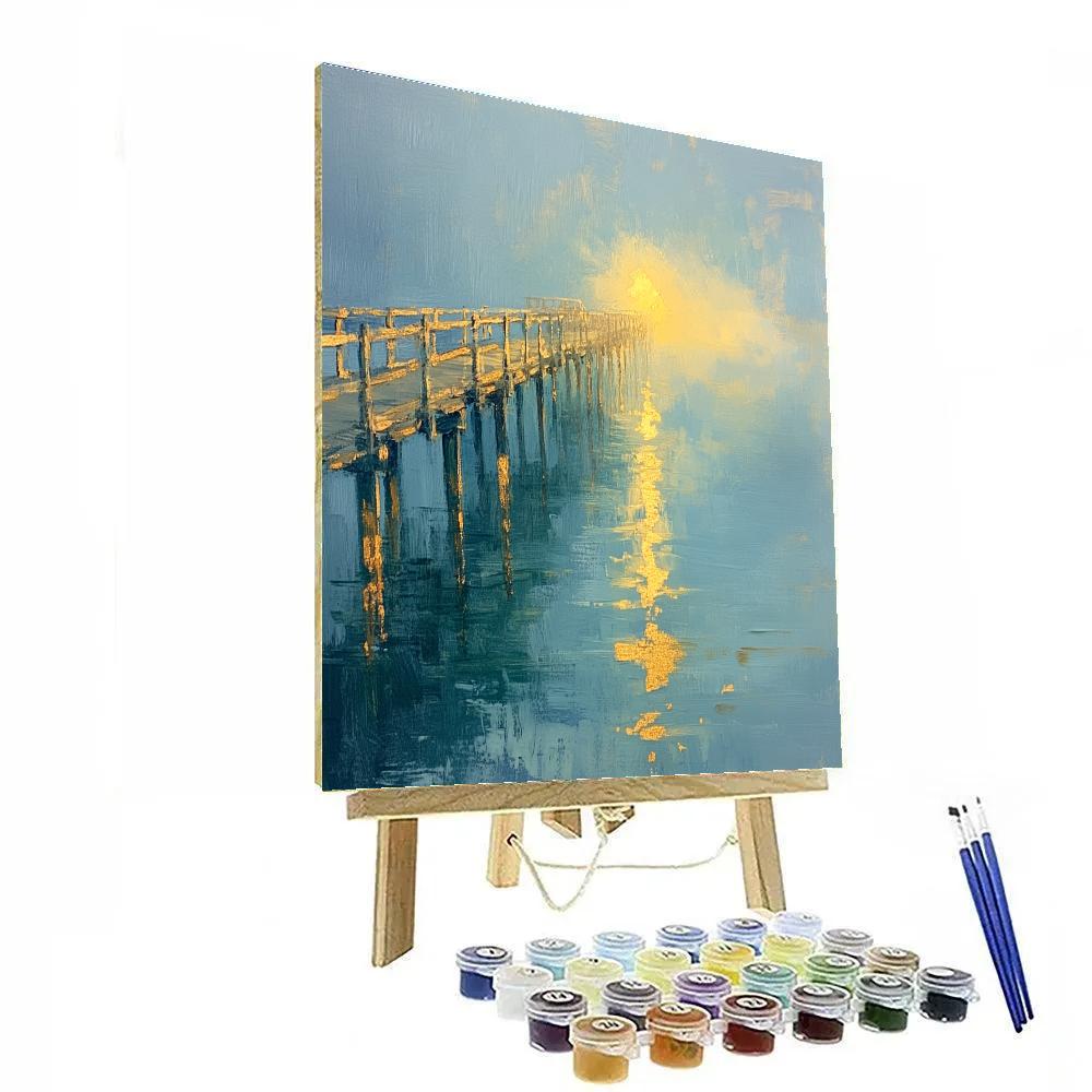 Claude Monet Inspired Foggy Pier Painting by numbers kit