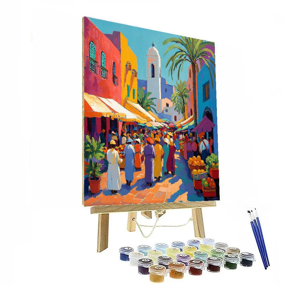 Henri Matisse Inspired Colorful Market Stalls DIY paint by numbers