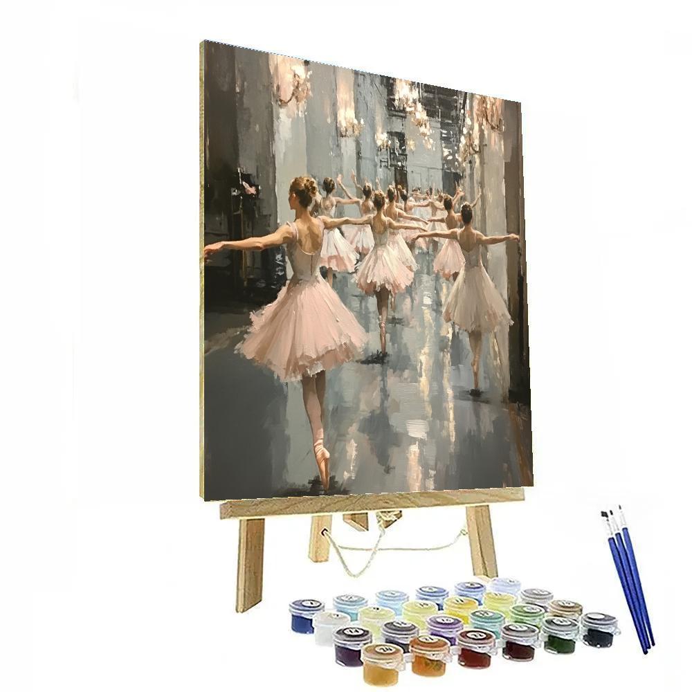 Edgar Degas Inspired Ballet Corridor Painting by numbers kit