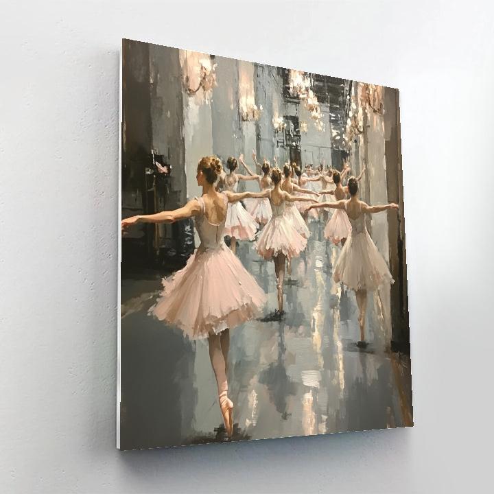 Edgar Degas Inspired Ballet Corridor Painting by numbers kit