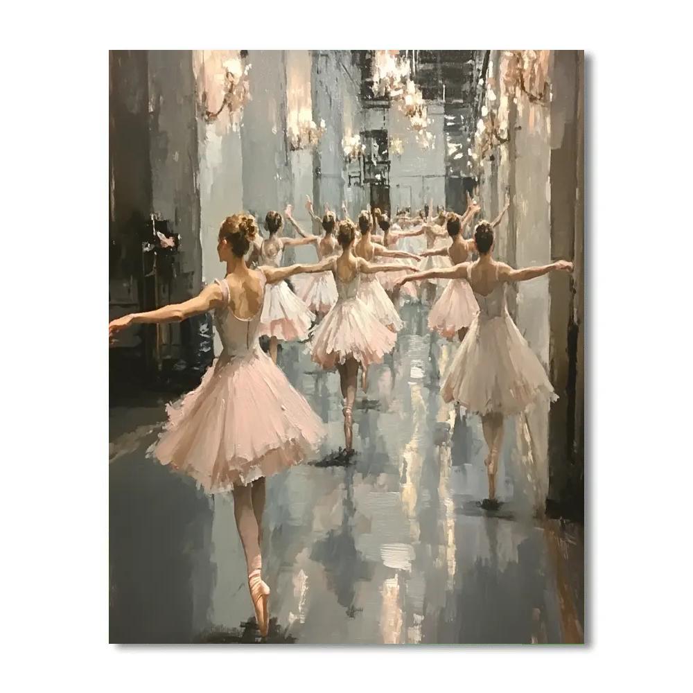 Edgar Degas Inspired Ballet Corridor Painting by numbers kit