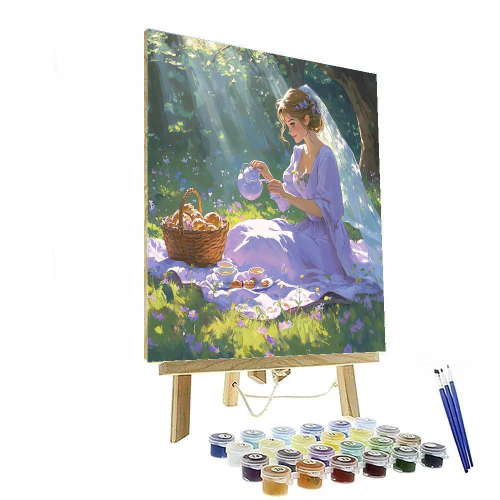 Maid Marian Forest Picnic Clearing Disney Inspired painting number kit