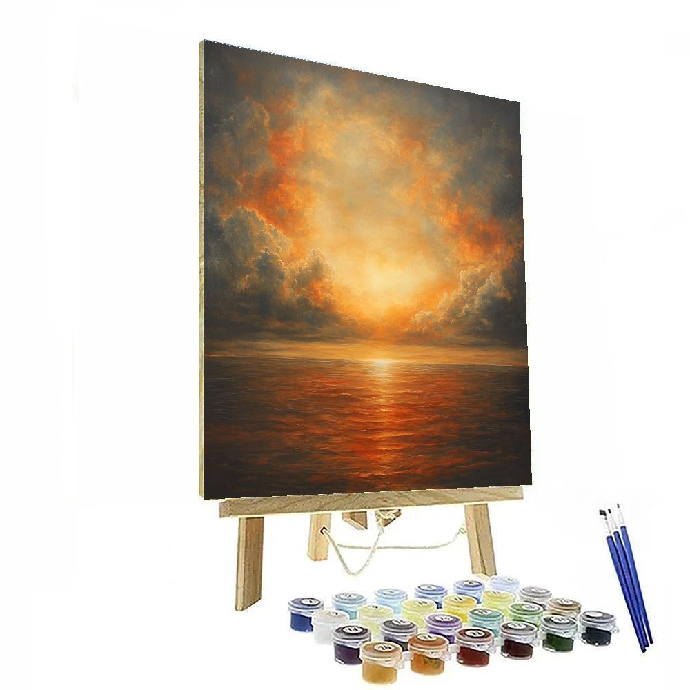 JMW Turner Inspired Burning Horizon paint by color