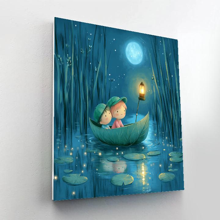 Bernard And Bianca Lantern Boat Mission Disney Inspired Paint by numbers art