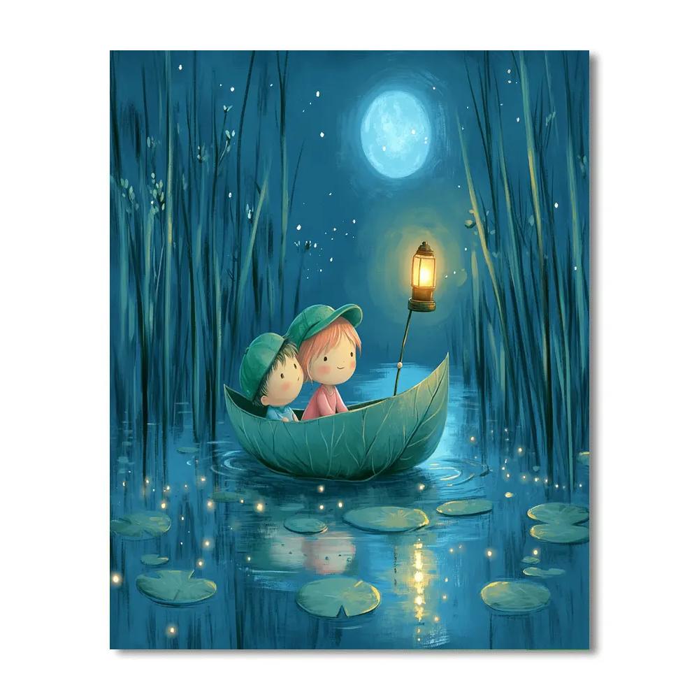 Bernard And Bianca Lantern Boat Mission Disney Inspired Paint by numbers art