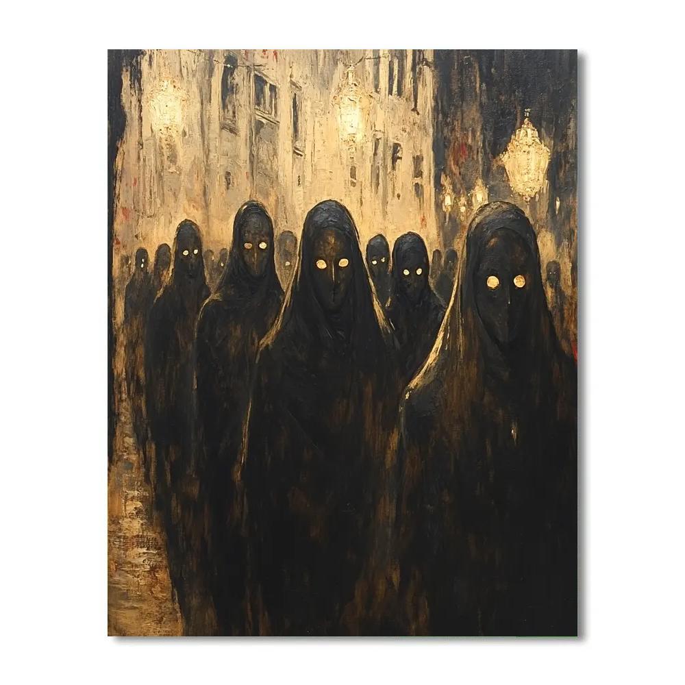 Goya Inspired Phantom Procession paint by number