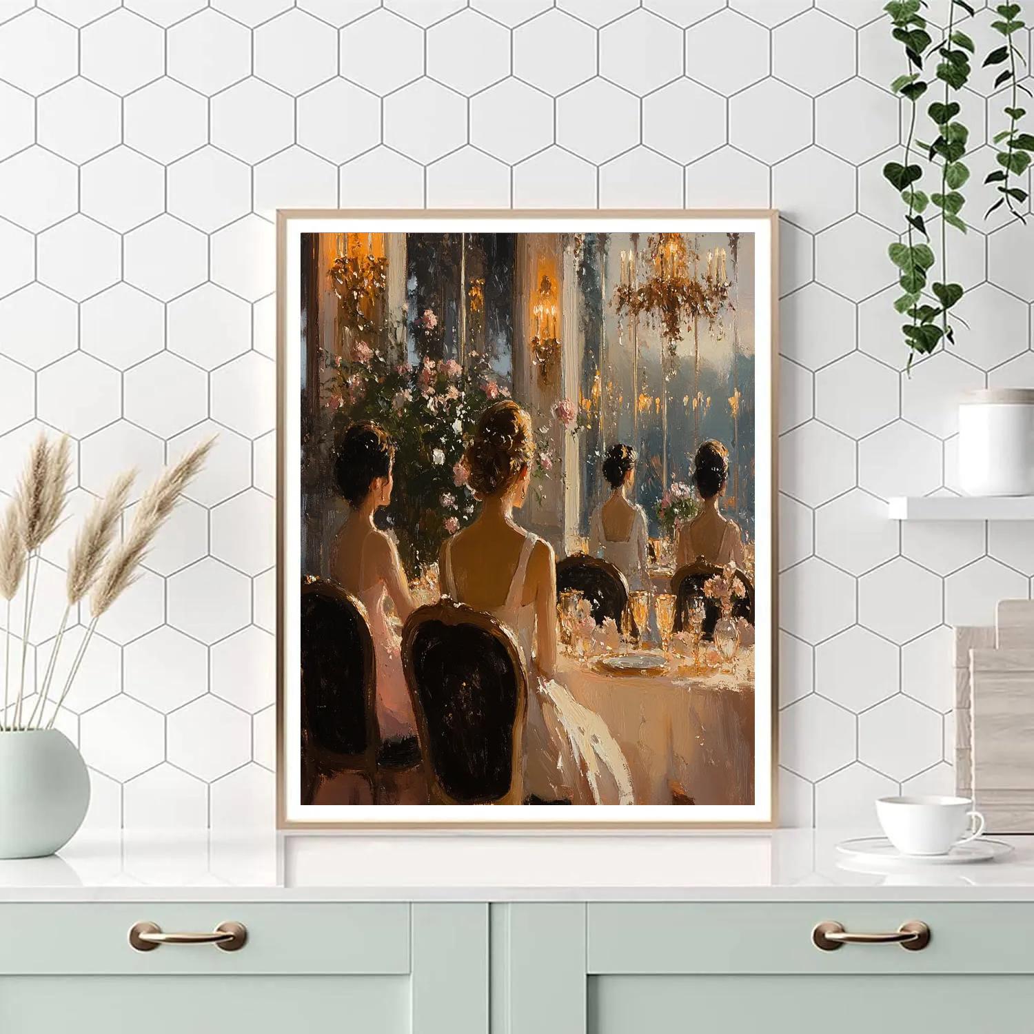 John Singer Sargent Inspired Salon Evening Numbered painting kits