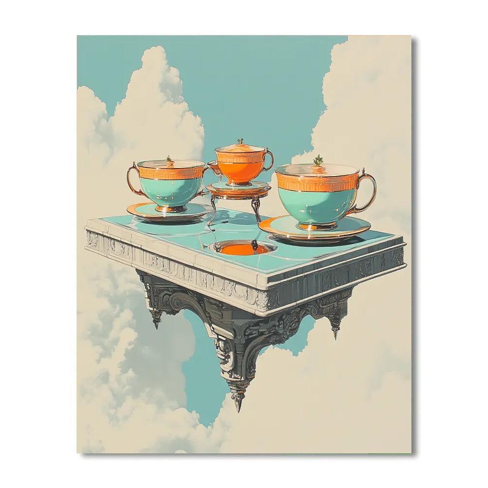Salvador Dali Inspired Astral Tea Party painting number kit