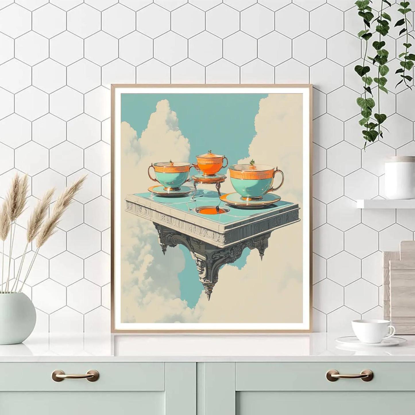 Salvador Dali Inspired Astral Tea Party painting number kit