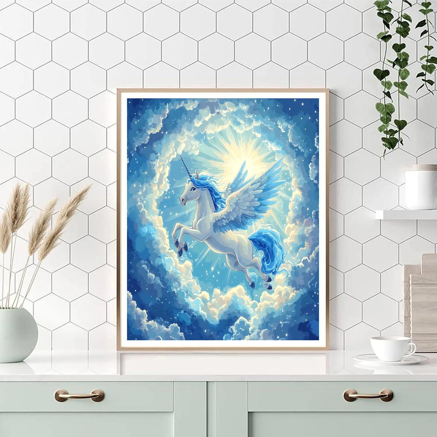 Pegasus Cloud Ring Skydive Disney Inspired paint by number