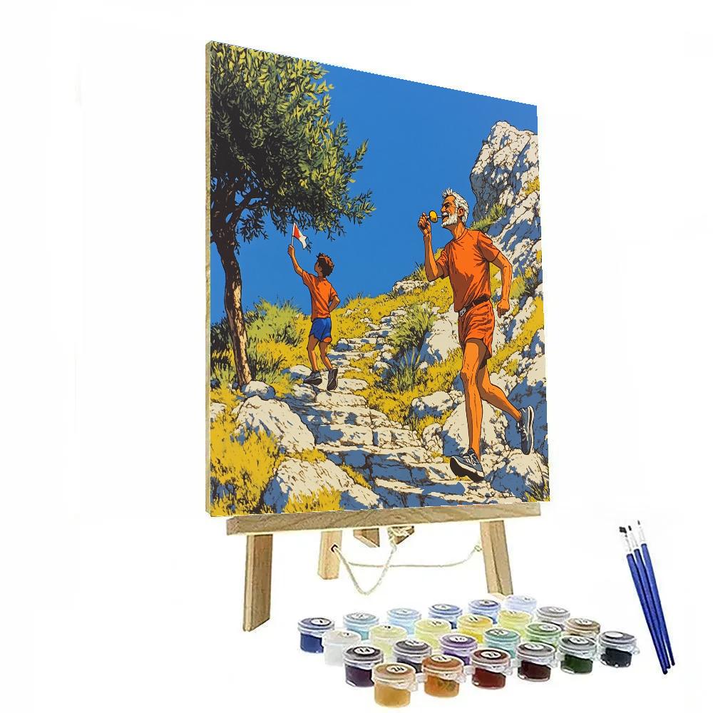 Phil Hillside Marathon Coach Disney Inspired painting number kit