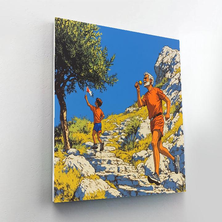 Phil Hillside Marathon Coach Disney Inspired painting number kit
