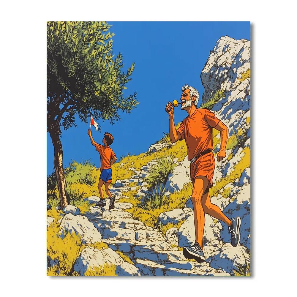 Phil Hillside Marathon Coach Disney Inspired painting number kit