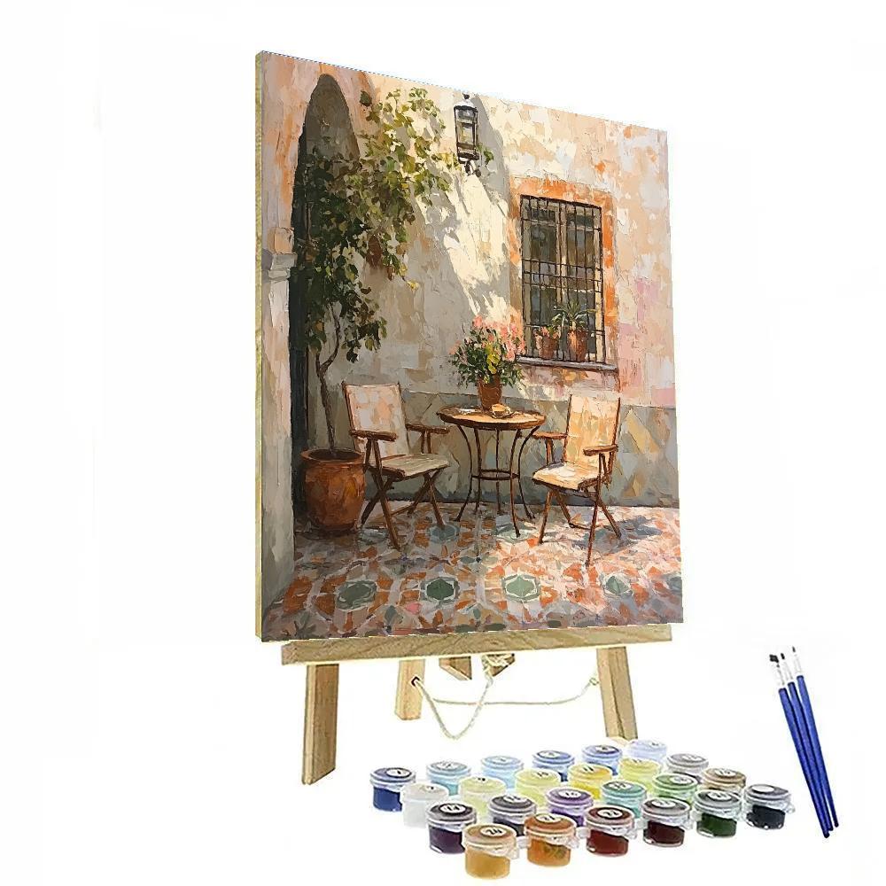 Pierre Bonnard Inspired Sunlit Terrace DIY paint by numbers