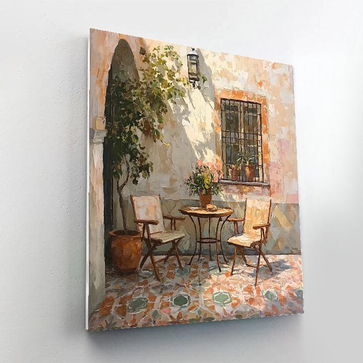 Pierre Bonnard Inspired Sunlit Terrace DIY paint by numbers