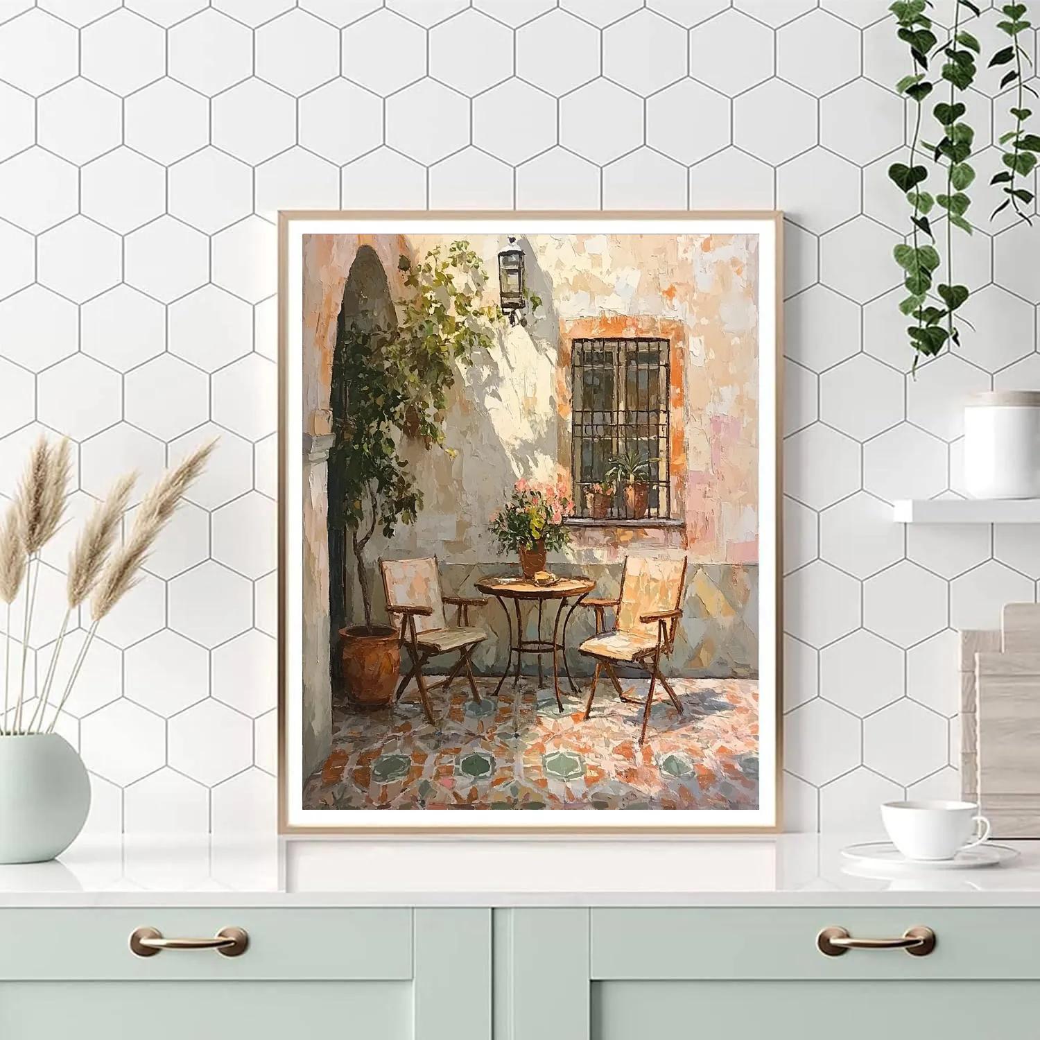 Pierre Bonnard Inspired Sunlit Terrace DIY paint by numbers