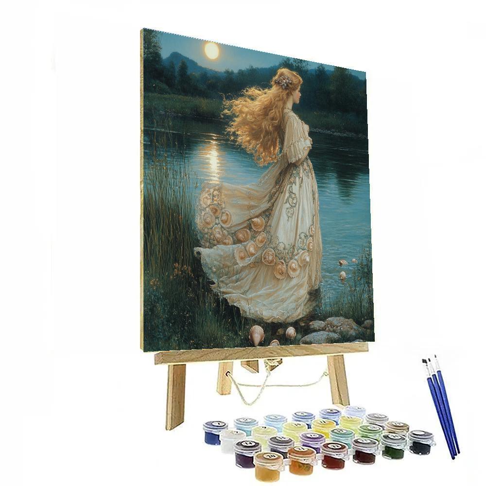 John William Waterhouse Inspired Selkie Shore Number painting