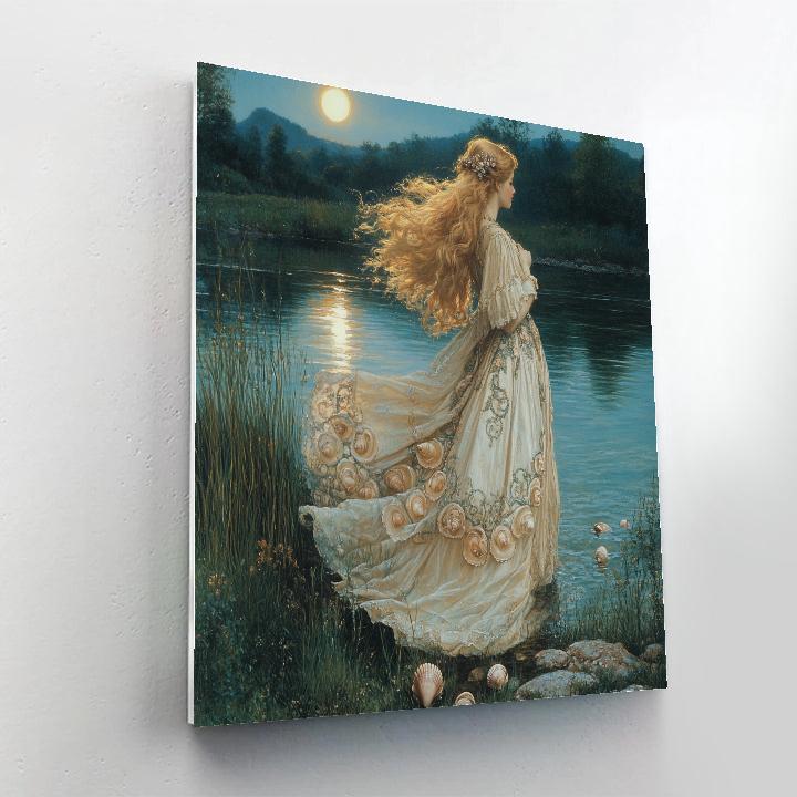John William Waterhouse Inspired Selkie Shore Number painting